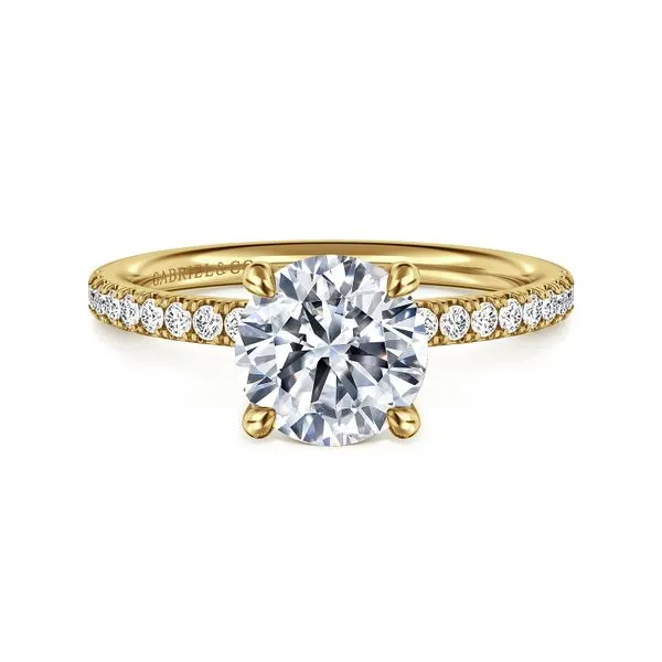 14K Yellow Gold Round Diamond Engagement Ring Koerbers Fine Jewelry Inc New Albany, IN