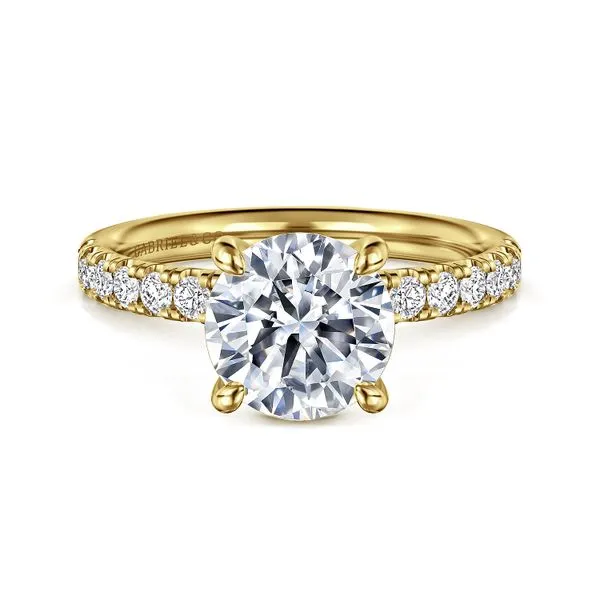 14K Yellow Gold Round Diamond Engagement Ring Koerbers Fine Jewelry Inc New Albany, IN