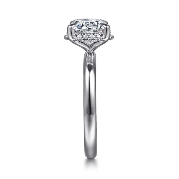 14K White Gold Round Hidden Halo Diamond Engagement Ring Image 4 Koerbers Fine Jewelry Inc New Albany, IN