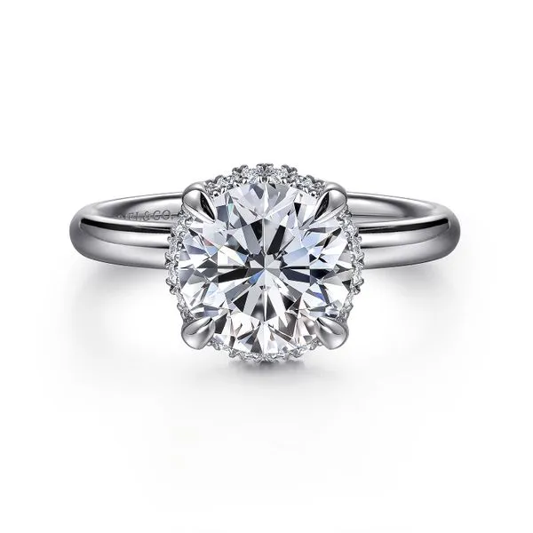 14K White Gold Round Hidden Halo Diamond Engagement Ring Koerbers Fine Jewelry Inc New Albany, IN