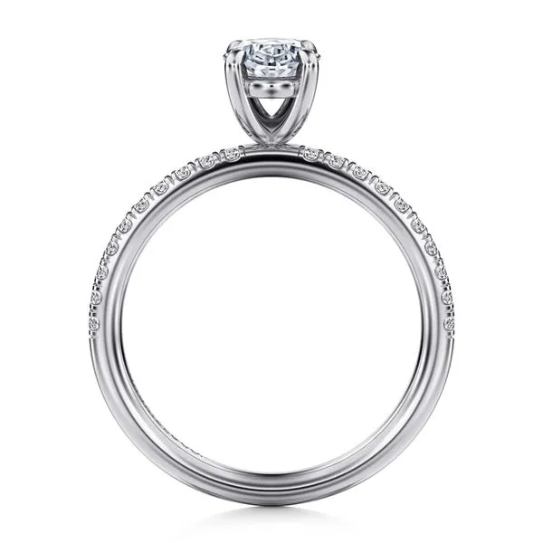 14K White Gold Oval Diamond Engagement Ring Image 2 Koerbers Fine Jewelry Inc New Albany, IN