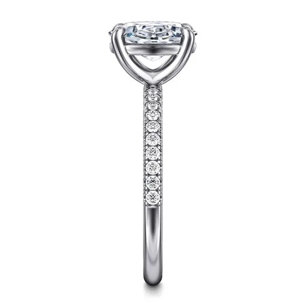 14K White Gold Oval Diamond Engagement Ring Image 4 Koerbers Fine Jewelry Inc New Albany, IN
