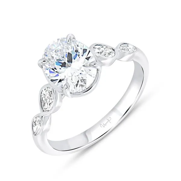 18K White Gold Oval Diamond Engagement Ring Koerbers Fine Jewelry Inc New Albany, IN