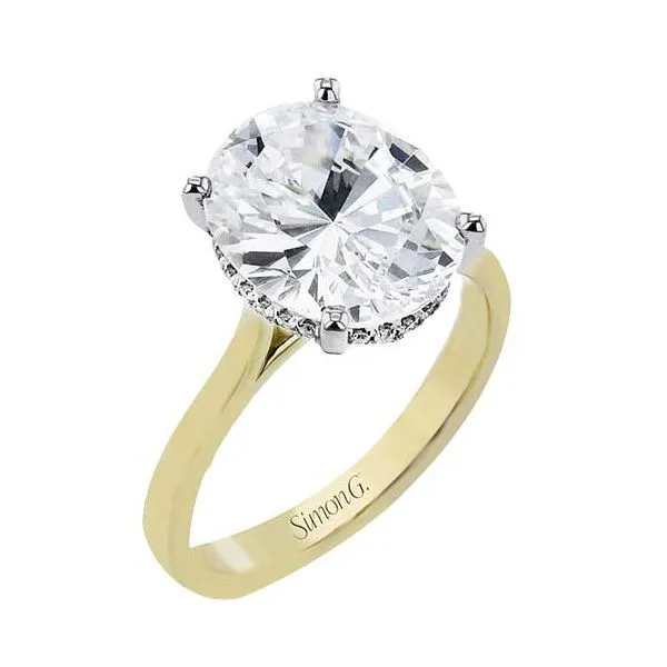 18K Yellow Gold Oval Hidden Halo Diamond Engagement Ring Koerbers Fine Jewelry Inc New Albany, IN