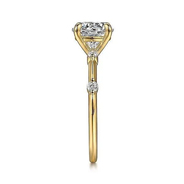14K Yellow Gold Single Row Semi Mount Engagement Ring Image 4 Koerbers Fine Jewelry Inc New Albany, IN