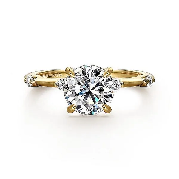 14K Yellow Gold Round Diamond Engagement Ring similar item image