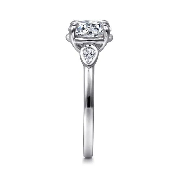 14K White Gold Round Three Stone Diamond Engagement Ring Image 4 Koerbers Fine Jewelry Inc New Albany, IN