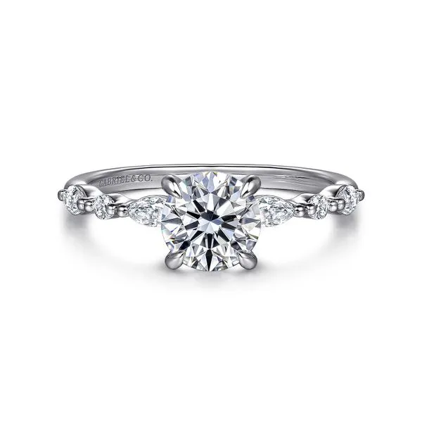 14K White Gold Round Diamond Engagement Ring Koerbers Fine Jewelry Inc New Albany, IN