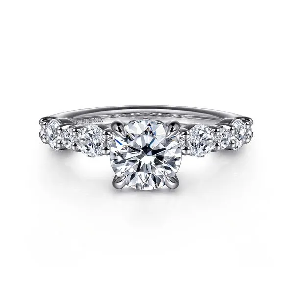 14K White Gold Round Diamond Engagement Ring Koerbers Fine Jewelry Inc New Albany, IN