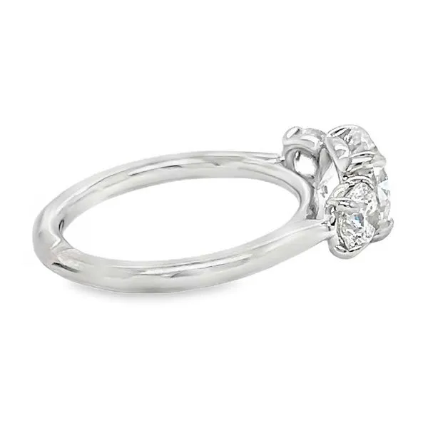 18K White Gold Three Stone Diamond Engagement Ring Image 4 Koerbers Fine Jewelry Inc New Albany, IN