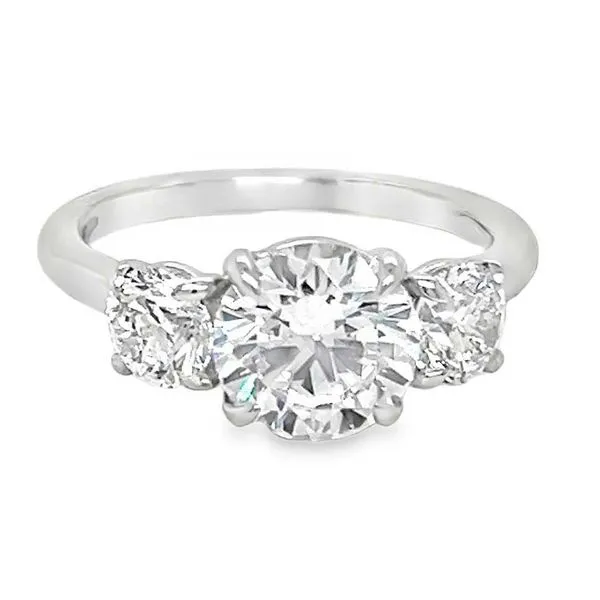 18K White Gold Three Stone Diamond Engagement Ring Koerbers Fine Jewelry Inc New Albany, IN