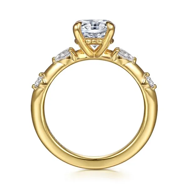 14K Yellow Gold Oval Diamond Engagement Ring Image 2 Koerbers Fine Jewelry Inc New Albany, IN