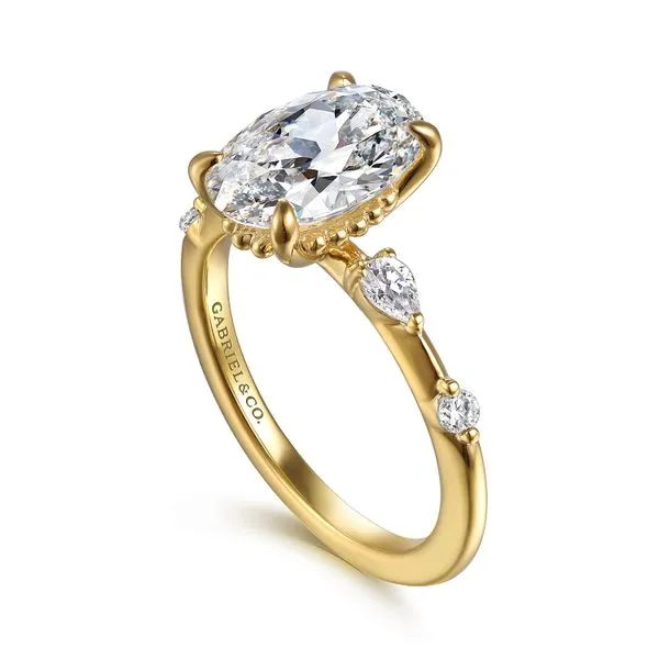 14K Yellow Gold Oval Diamond Engagement Ring Image 3 Koerbers Fine Jewelry Inc New Albany, IN