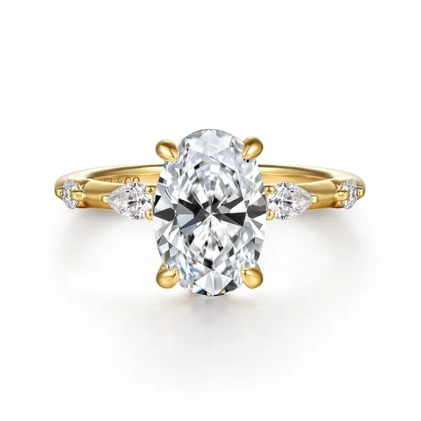 14K Yellow Gold Oval Diamond Engagement Ring Koerbers Fine Jewelry Inc New Albany, IN