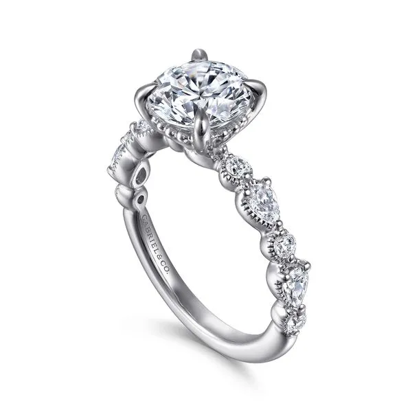 14K White Gold Round Diamond Engagement Ring Image 3 Koerbers Fine Jewelry Inc New Albany, IN