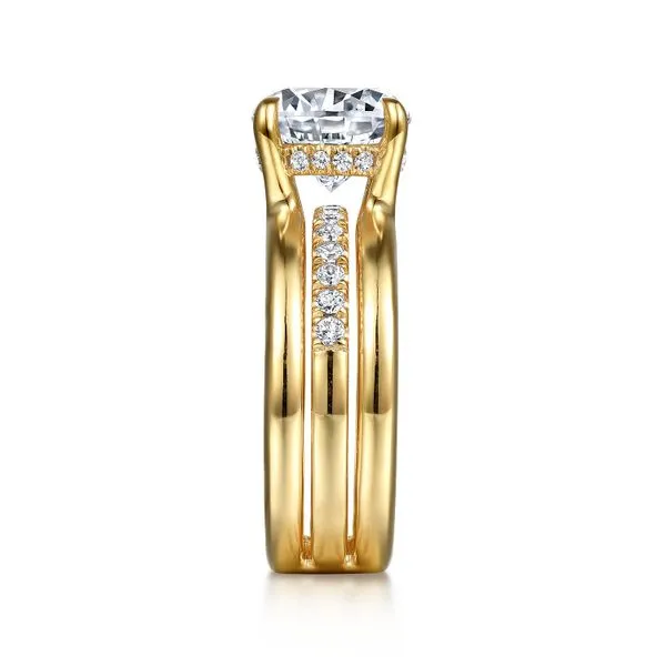 14K Yellow Gold Round Diamond Engagement Ring Image 4 Koerbers Fine Jewelry Inc New Albany, IN
