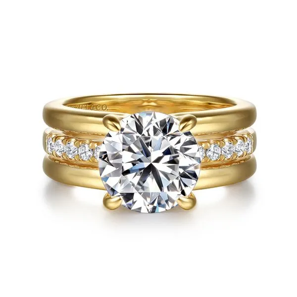14K Yellow Gold Round Diamond Engagement Ring Koerbers Fine Jewelry Inc New Albany, IN