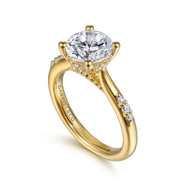 14K Yellow Gold Round Diamond Engagement Ring Image 3 Koerbers Fine Jewelry Inc New Albany, IN