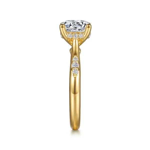 14K Yellow Gold Round Diamond Engagement Ring Image 4 Koerbers Fine Jewelry Inc New Albany, IN