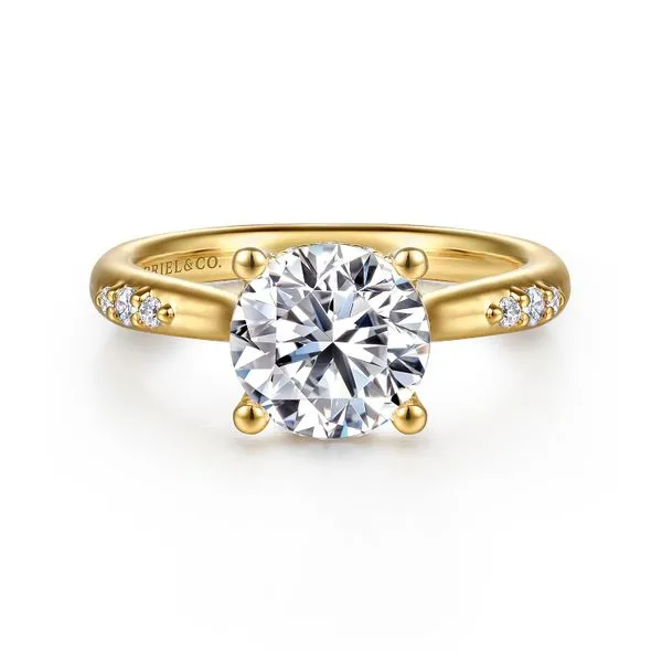 14K Yellow Gold Round Diamond Engagement Ring Koerbers Fine Jewelry Inc New Albany, IN