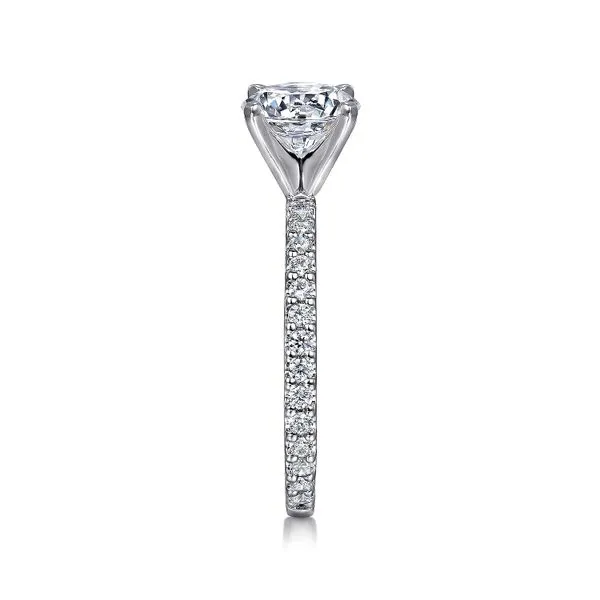 14K White Gold Round Diamond Engagement Ring Image 4 Koerbers Fine Jewelry Inc New Albany, IN
