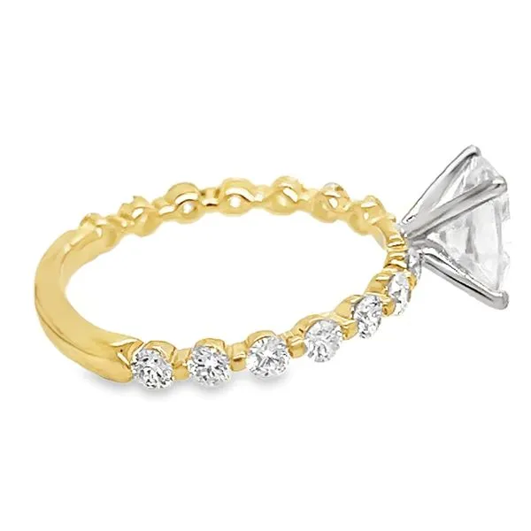 18K Yellow Gold Single Row Engagement Ring Image 2 Koerbers Fine Jewelry Inc New Albany, IN