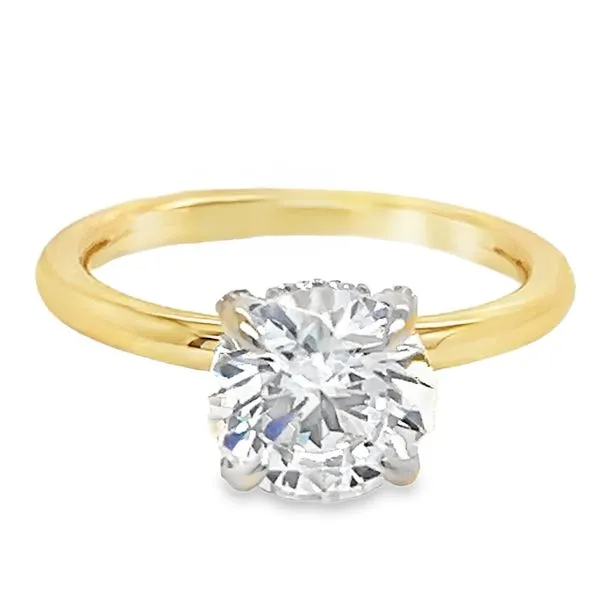 18K Yellow Gold Hidden Halo Engagement Ring Koerbers Fine Jewelry Inc New Albany, IN