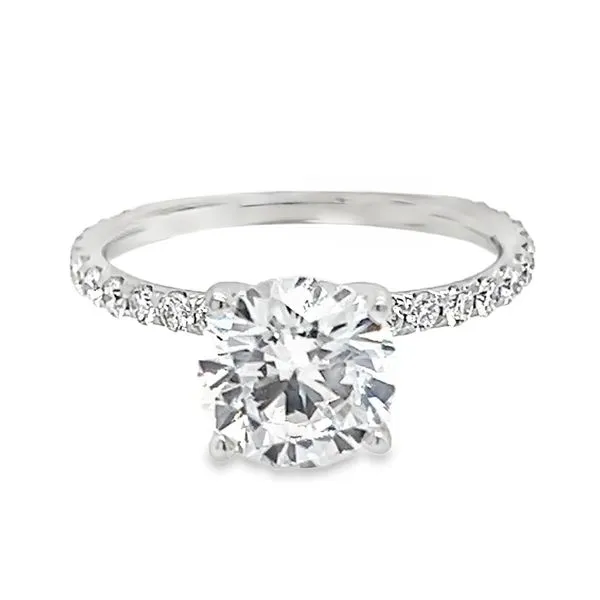 18K White Gold Single Row Engagement Ring Koerbers Fine Jewelry Inc New Albany, IN