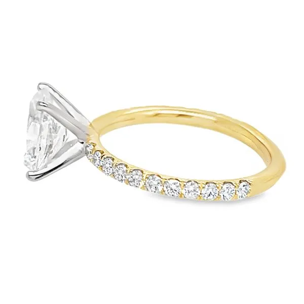18K Yellow Gold Single Row Engagement Ring Image 2 Koerbers Fine Jewelry Inc New Albany, IN