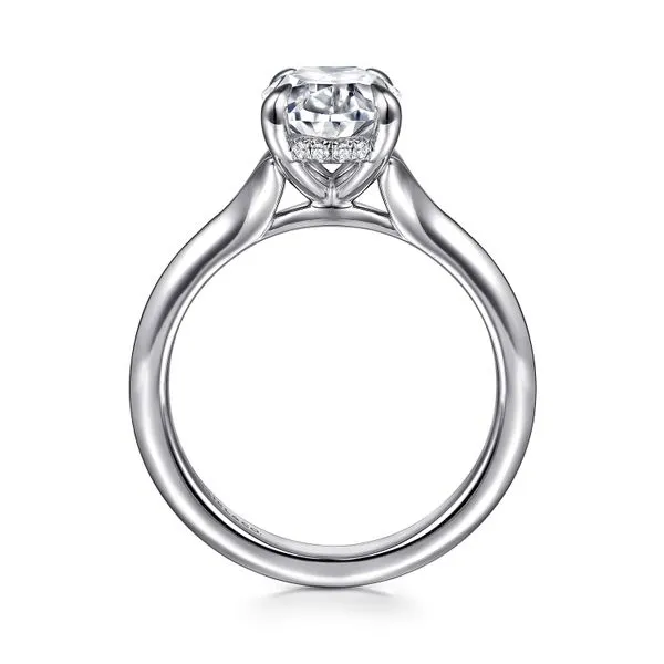 14K White Gold Hidden Halo Engagement Ring Image 2 Koerbers Fine Jewelry Inc New Albany, IN