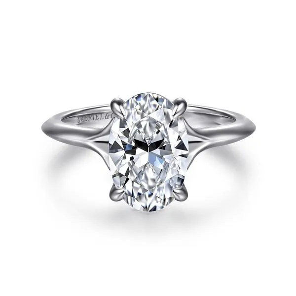 14K White Gold Hidden Halo Engagement Ring Koerbers Fine Jewelry Inc New Albany, IN