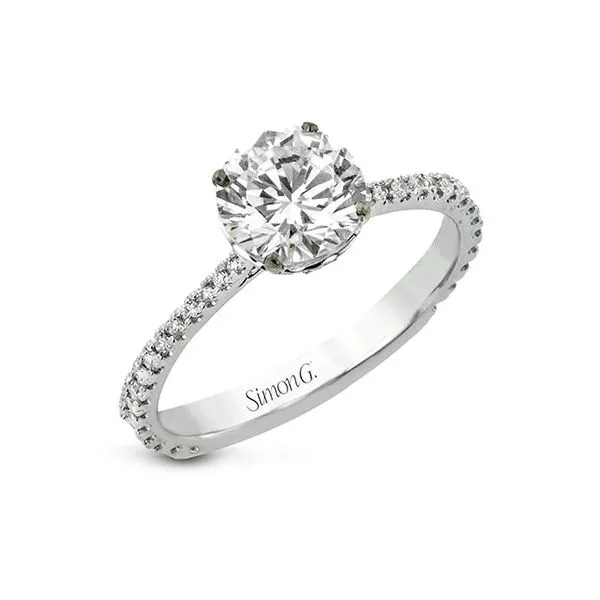 18K White Gold Single Row Diamond Engagement Ring Koerbers Fine Jewelry Inc New Albany, IN