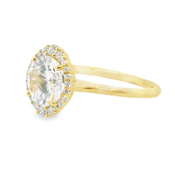 14K Yellow Gold Halo Engagement Ring Image 2 Koerbers Fine Jewelry Inc New Albany, IN