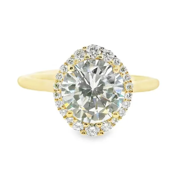 14K Yellow Gold Halo Engagement Ring Koerbers Fine Jewelry Inc New Albany, IN