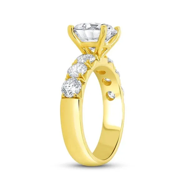 18K Yellow Gold Single Row Engagement Ring Image 2 Koerbers Fine Jewelry Inc New Albany, IN