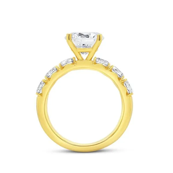 18K Yellow Gold Single Row Engagement Ring Image 3 Koerbers Fine Jewelry Inc New Albany, IN