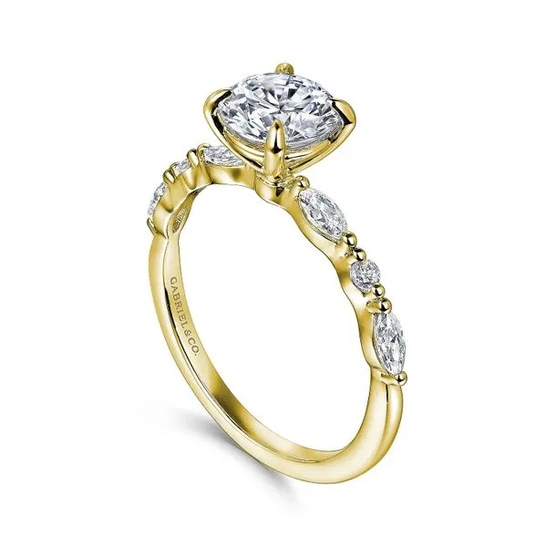 14K Yellow Gold Round Diamond Engagement Ring Image 3 Koerbers Fine Jewelry Inc New Albany, IN