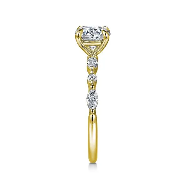 14K Yellow Gold Round Diamond Engagement Ring Image 4 Koerbers Fine Jewelry Inc New Albany, IN