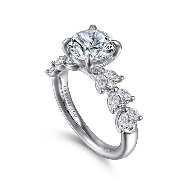 14K White Gold Round Diamond Engagement Ring Image 3 Koerbers Fine Jewelry Inc New Albany, IN