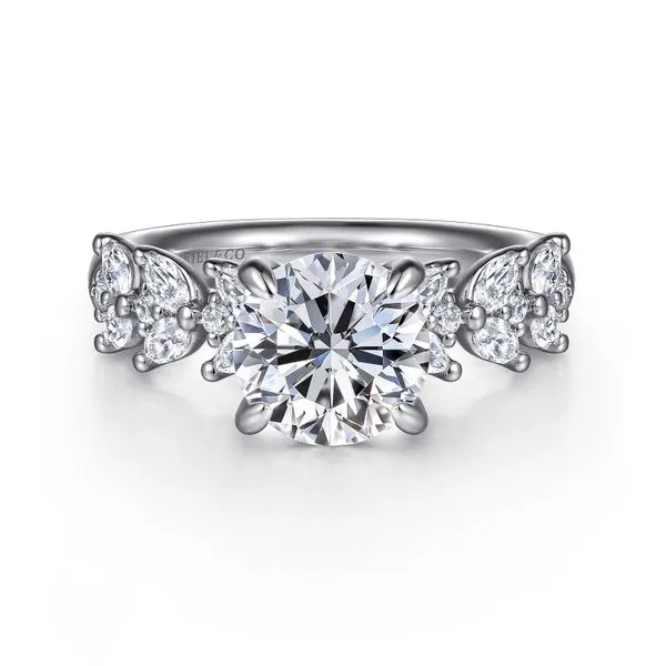 14K White Gold Round Diamond Engagement Ring Koerbers Fine Jewelry Inc New Albany, IN