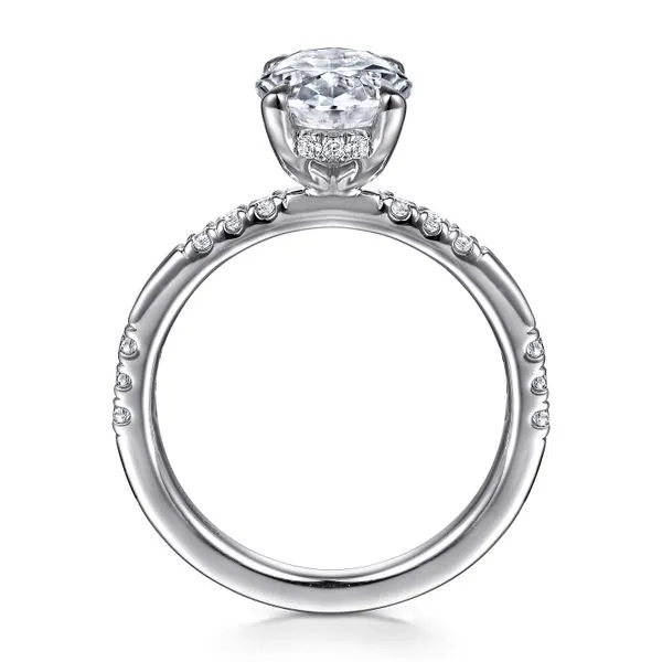 14K White Gold Oval Diamond Engagement Ring Image 2 Koerbers Fine Jewelry Inc New Albany, IN