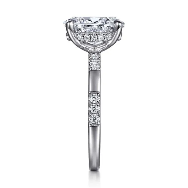 14K White Gold Oval Diamond Engagement Ring Image 4 Koerbers Fine Jewelry Inc New Albany, IN