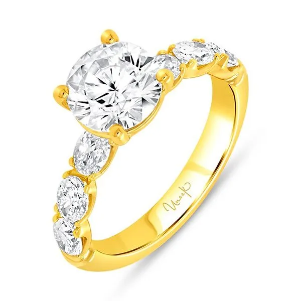18K Yellow Gold Straight Diamond Engagement Ring Koerbers Fine Jewelry Inc New Albany, IN
