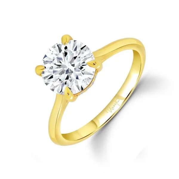 18K Yellow Gold Hidden Halo Engagement Ring Koerbers Fine Jewelry Inc New Albany, IN
