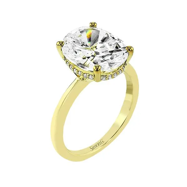 18K Yellow Gold Hidden Halo Oval Engagement Ring Koerbers Fine Jewelry Inc New Albany, IN