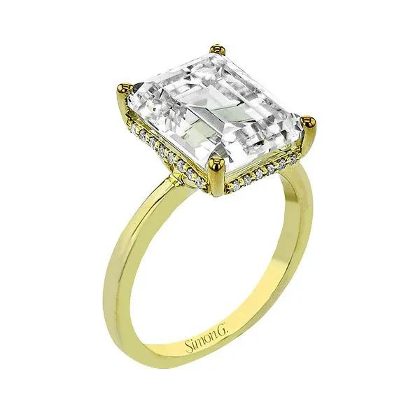 18K Yellow Gold Hidden Halo Emerald Engagement Ring Koerbers Fine Jewelry Inc New Albany, IN