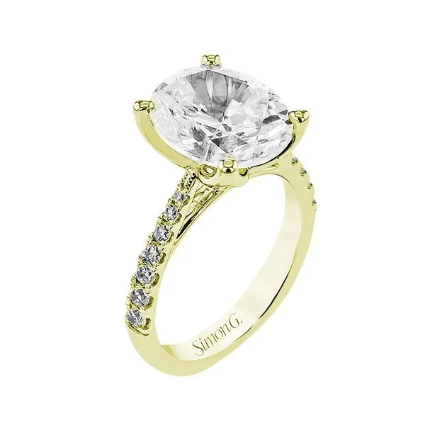 18K Yellow Gold Single Row Oval Engagement Ring Koerbers Fine Jewelry Inc New Albany, IN