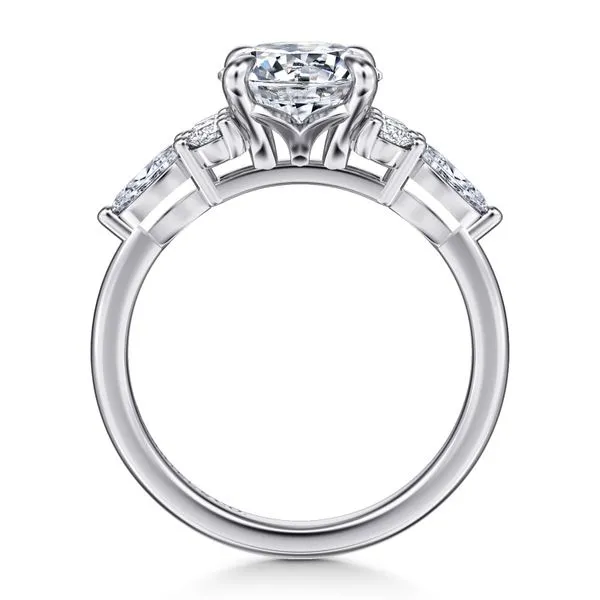 14K White Gold Side Stone Engagement Ring Image 2 Koerbers Fine Jewelry Inc New Albany, IN
