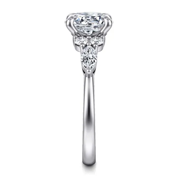 14K White Gold Side Stone Engagement Ring Image 4 Koerbers Fine Jewelry Inc New Albany, IN