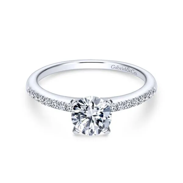14K White Gold Round Diamond Engagement Ring Koerbers Fine Jewelry Inc New Albany, IN